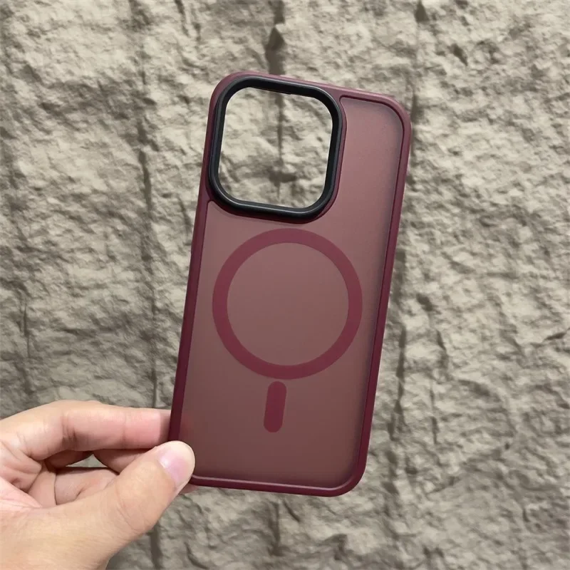 Matte Magnetic Translucent Phone Case with Magsafe Compatibility