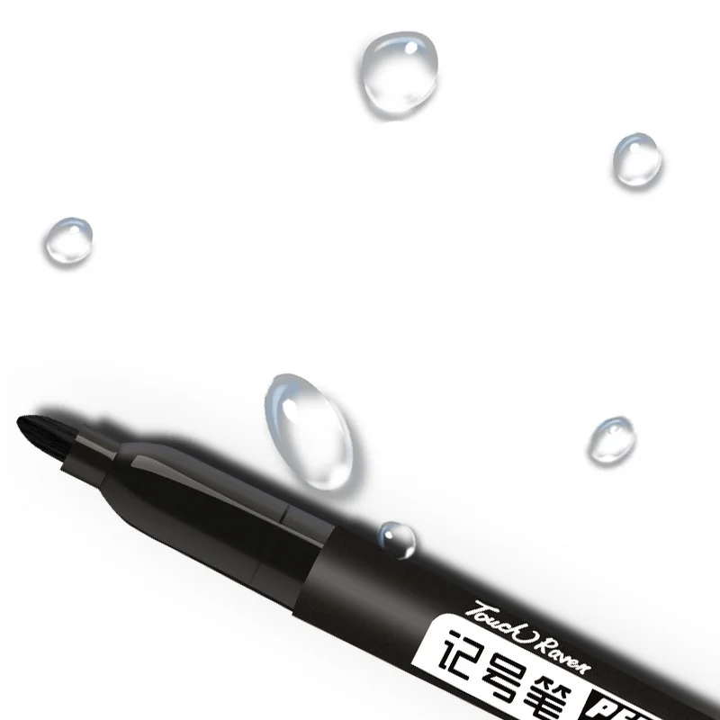 3 pcs/Set Permanent Marker Pen marker pen art pens Waterproof Ink Fine Point Black Blue Red Oil Ink 1.5mm Round Toe Fine Color