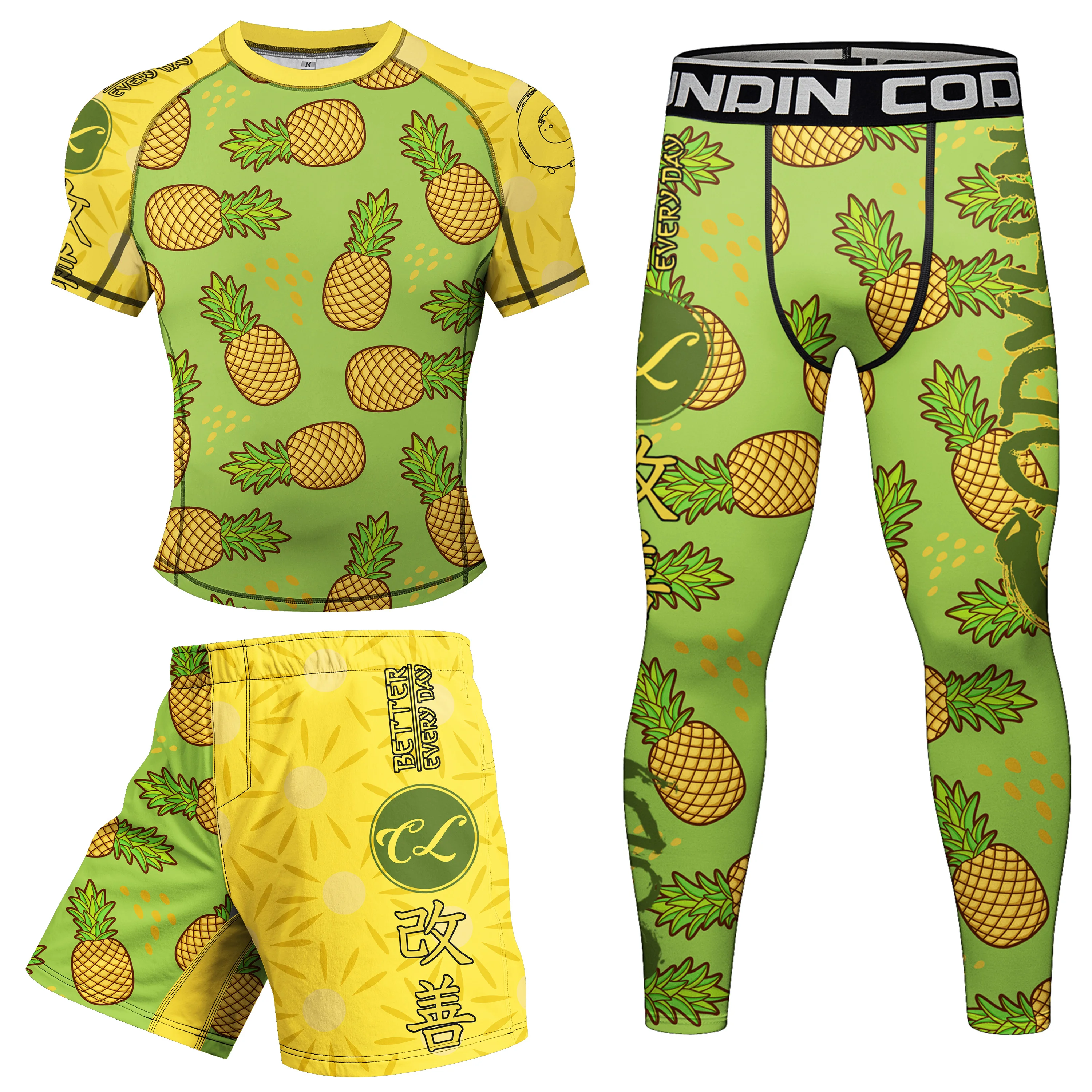 Special Designs With Anti Slip Rashguard Jiu Jitsu T-shirt+Pants Boxing Jerseys BJJ Muay Thai Shorts Compression Sets Sportsuit 3