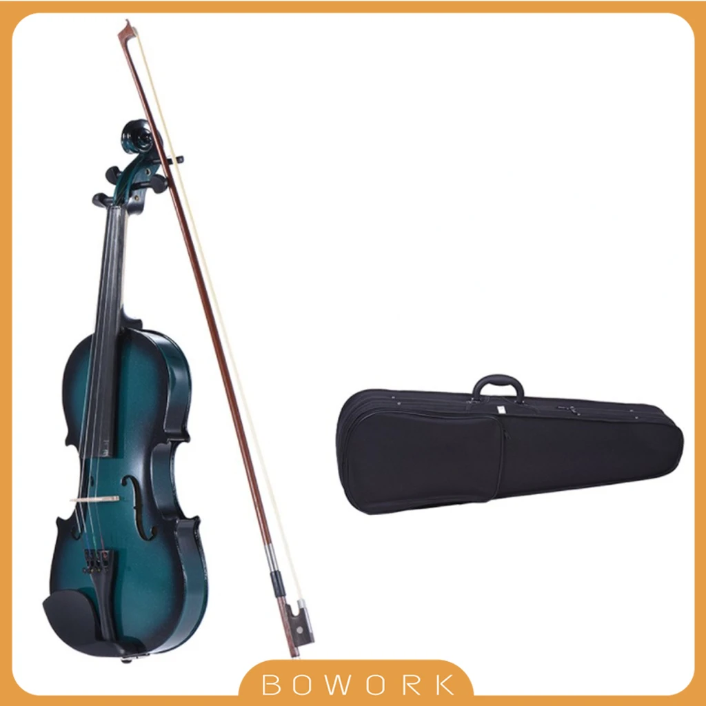Acoustic Violin 1/4 Size With Case Bridge Tailpiece Brazilwood Bow KIT