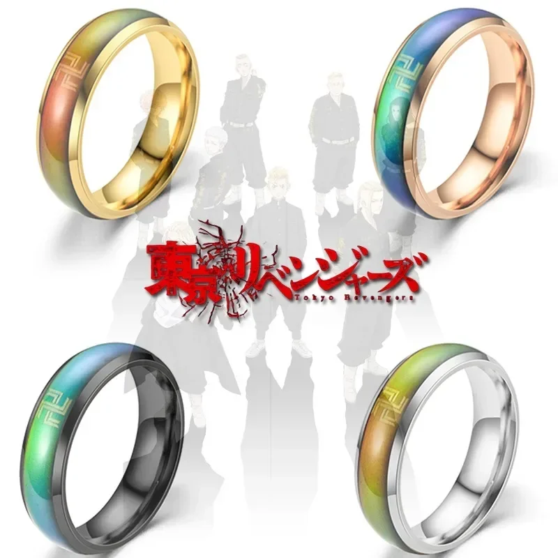 Nuovo Anello In Acciaio Inossidabile Tokyo Revengers Ryuguji Kin Cos Anello In Titanio Che Cambia Colore Sensibile Alla Temperatura Sano Manjiro Jewel