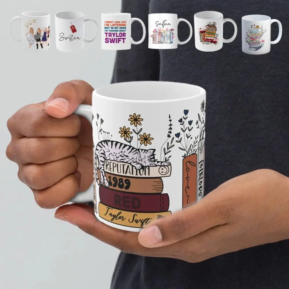 Cute Novità 350Ml Taylor Swift Coffee Mug Ceramics Singer Taylor Album Taylor Mugs Regali Per Singer Fans Tea Cup Drinkware