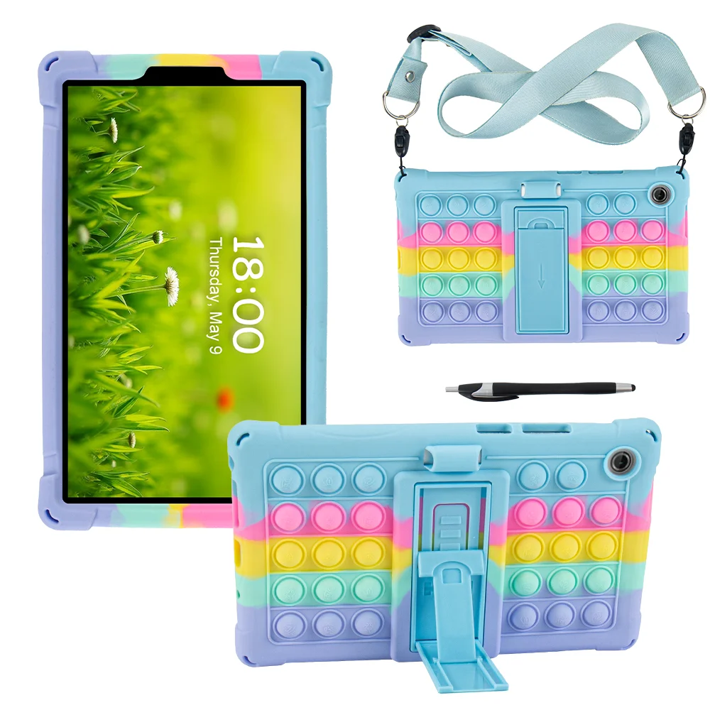 Durable Soft Silicone Kids Tablet Case with Kickstand
