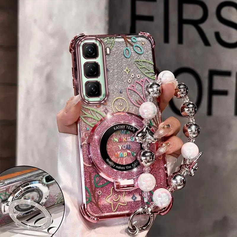 Grass Plating Bracelet Holder Phone Case - Hot 50 Small Series