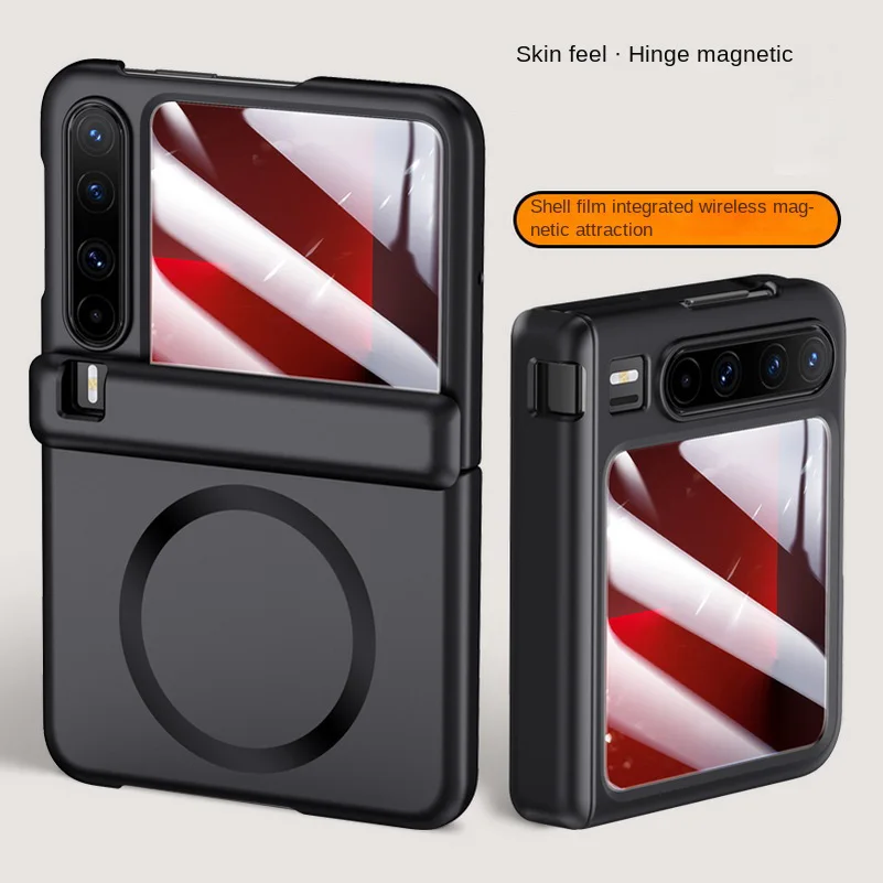 Magnetic Ring Protective Case with Tempered Glass Film and Full Camera Protection