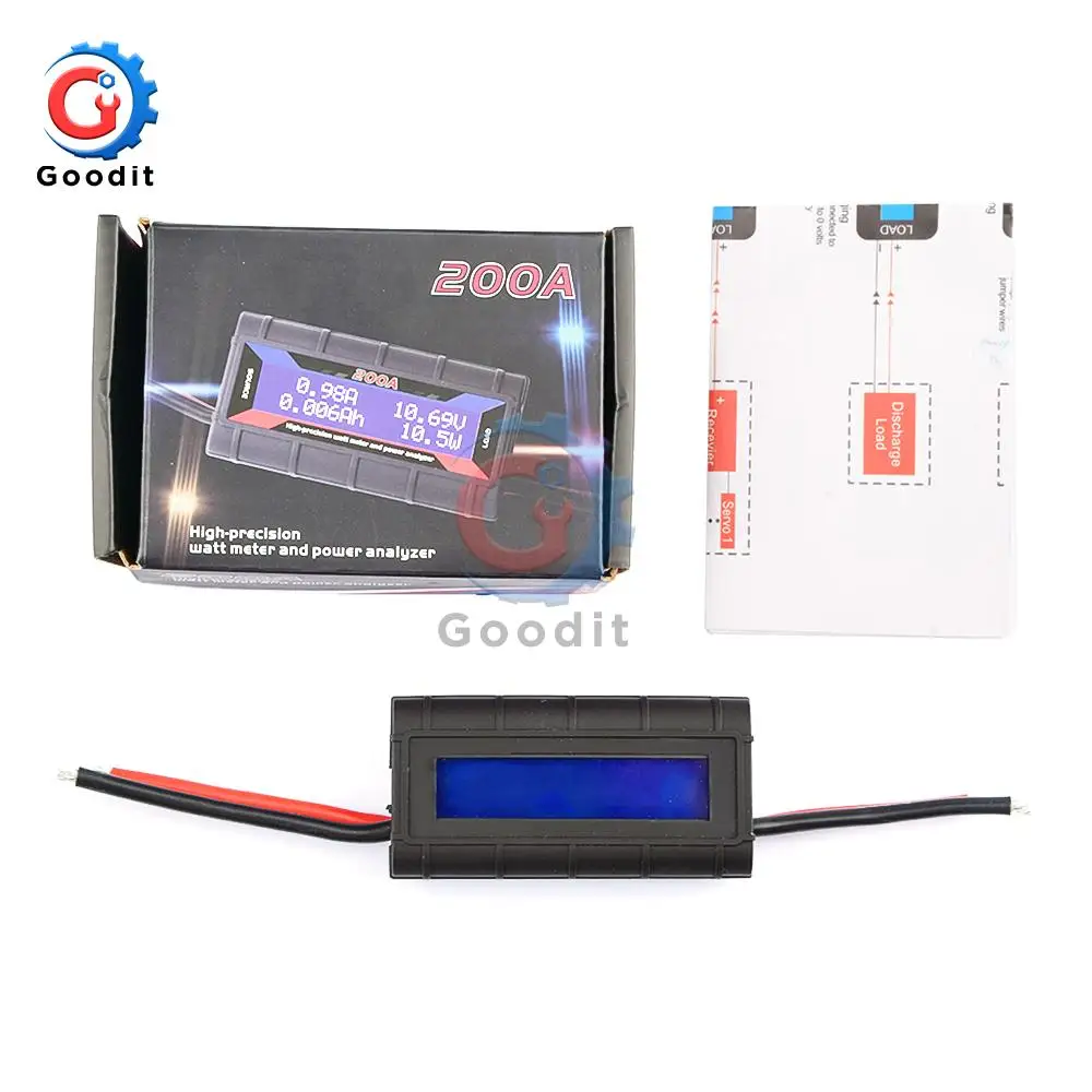 Testeur batterie RC 200A 60V wattmètre voltmètre ampèremètre DC