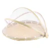 Hand-Woven Food Tent Basket Tray Fruit Vegetable Bread Storage Basket Simple Atmosphere Outdoor Picnic Mesh Net Cover 3