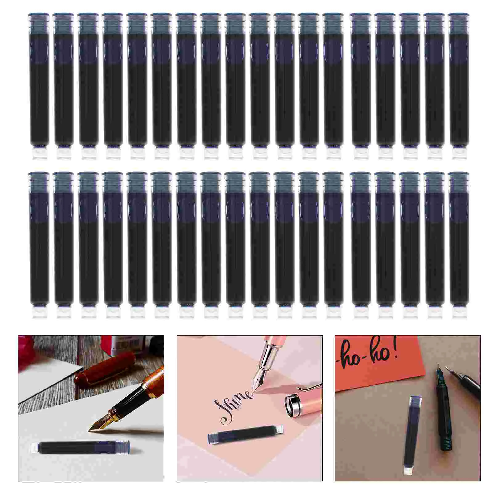 학생용 만년필 잉크 펜, 편리한 리필 플라스틱 교체 리필 피팅, 100 개