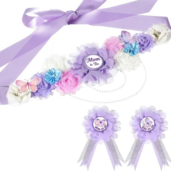 Elegant Mom to Be Baby Shower Sash for Expecting Mothers