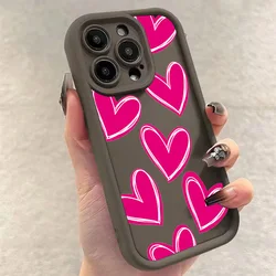 Elegant Black Love Heart Silicone Phone Case Cover - A55 (6)
