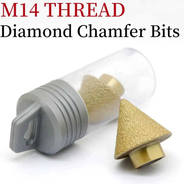 M14 diamant chanfrein routeur Bits Dia 38mm fraisage carrelage coupe marbre béton trou scie maçonnerie perçage couronnes outils de Construction 1