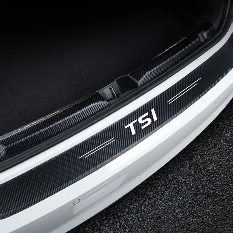 폭스바겐 VW TSI 배지 2022 2021 2020 트렁크 엣지 범퍼 스크래치 방지 스트립용 자동차 도어실 프로텍터 스티커