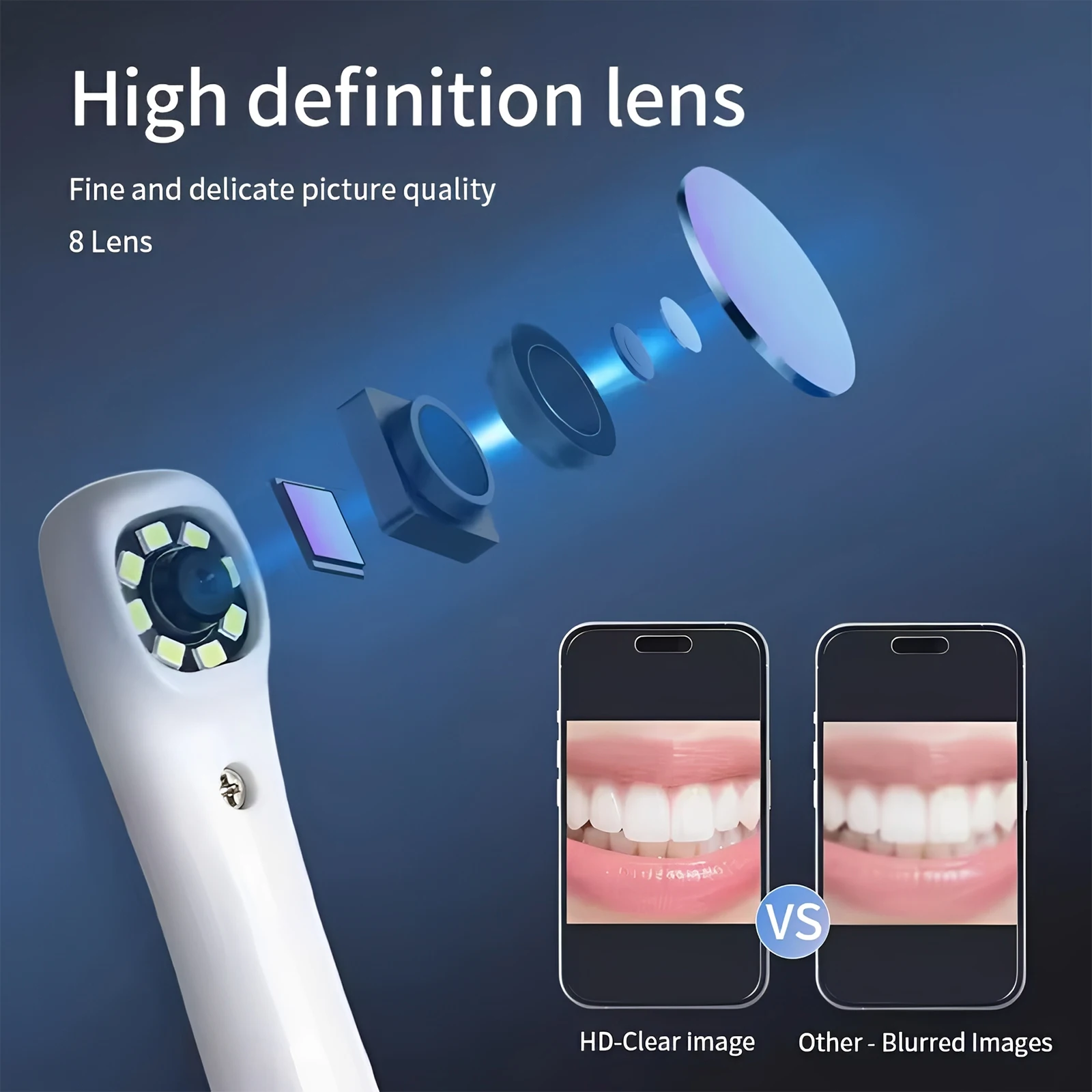 Wireless WiFi HD Dental Intraoral Camera 8 LED Macro Lens + 17 Inch LCD Screen Monitor Chair Side