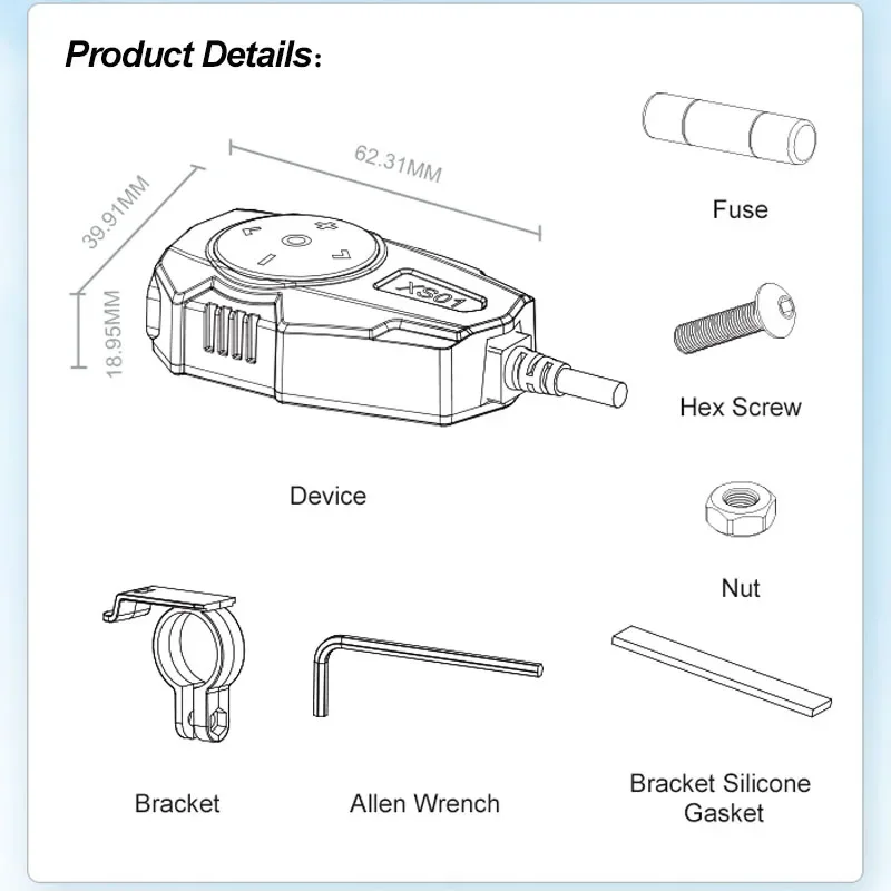 Waterproof Motorcycle USB-C Charger with Bluetooth Remote Controller