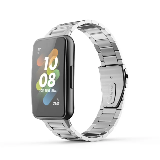 Stainless Steel Strap Loop - Elegant Metal Watch Bracelet with Clasp