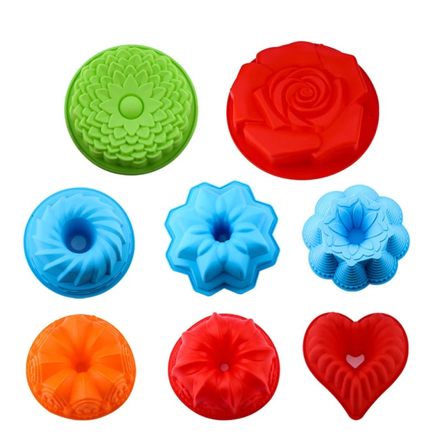 Unique Vintage Silicone Bundt Pan Large Bundt Cake Pan Fancy Cake Tins  Rose/Flower/Swirl/Spiral/Crown Silicone Mold