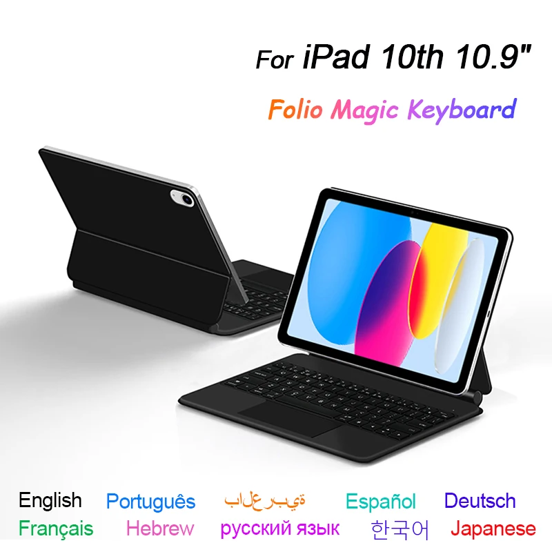 Backlight Magic Keyboard para Ipad Business Keyboard Cover Design Flutuante Trackpad Case para Ipad 10 10th Generation 10.9 2023