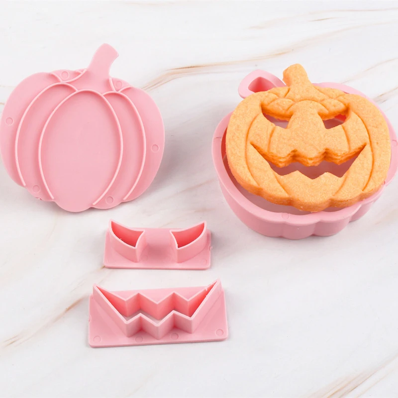 Cookie Cutter Pumpkin Expression Halloween Cookie Cutter Biscuit Stamp Sandwich Icing Cookie Fondant Cake Party Bread Baking Decoration Tools