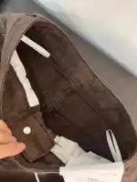 Jean Droit Rétro Américain pour Femme, Pantalon à Jambes Larges, Taille Haute, Ajusté, Café, Tendance, Denim, Nouvelle Collection Automne 4