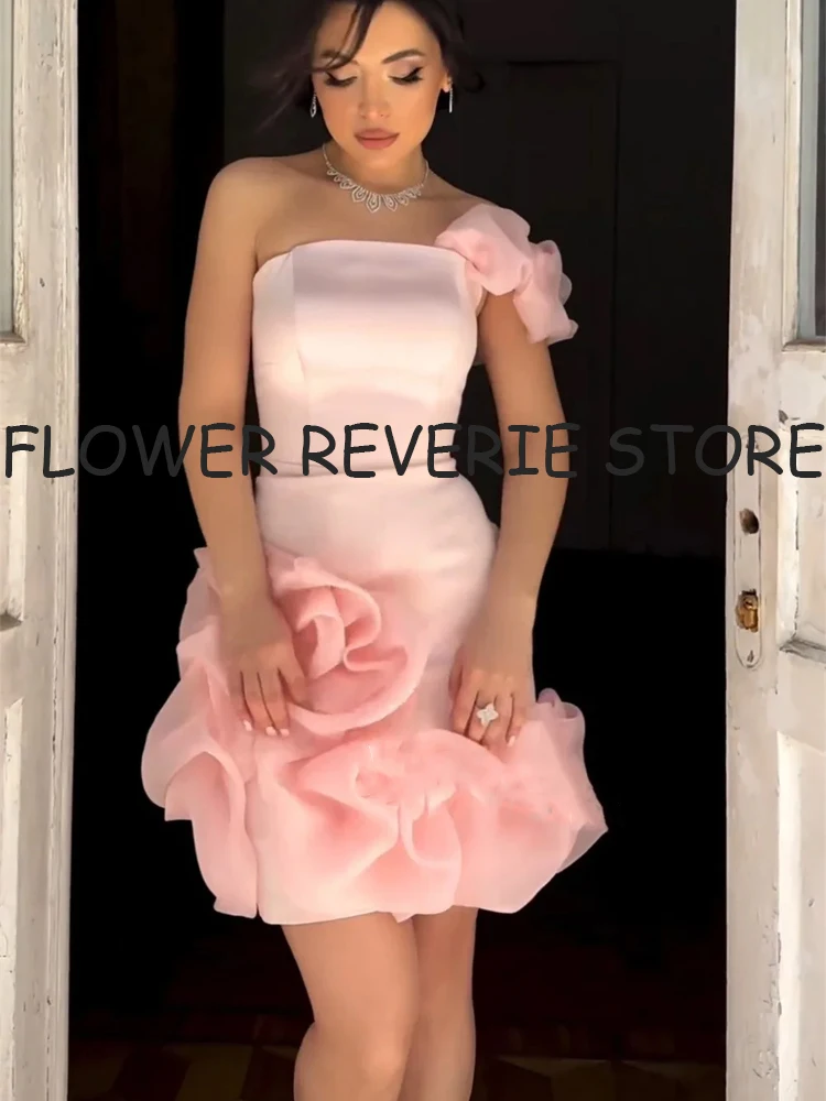 Classic Exquisite Fashion Jersey Applique Column Strapless Short Dresses Cocktail Dresses Sexy Modern Style