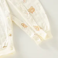 Muslin Newborn Jumpsuit Cartoon Bear Long Sleeves Baby Rompers for Boys Girls Spring Clothes Infant Outfit Toddler Onesie 0-18M 6