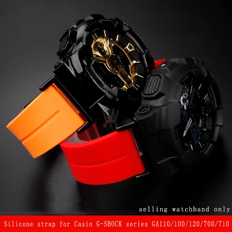 

Magnetic silicone watchband for Casio G-SHOCK series GA110/100/120/700/710 modified resin silicone watch strap man's bracelet