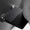 Bathroom Wall-mounted Shower Seats Non-slip Bath Chair Light Luxury Foldable Soft Stool Black Shower Seat Home Porch Shoe Stool 3