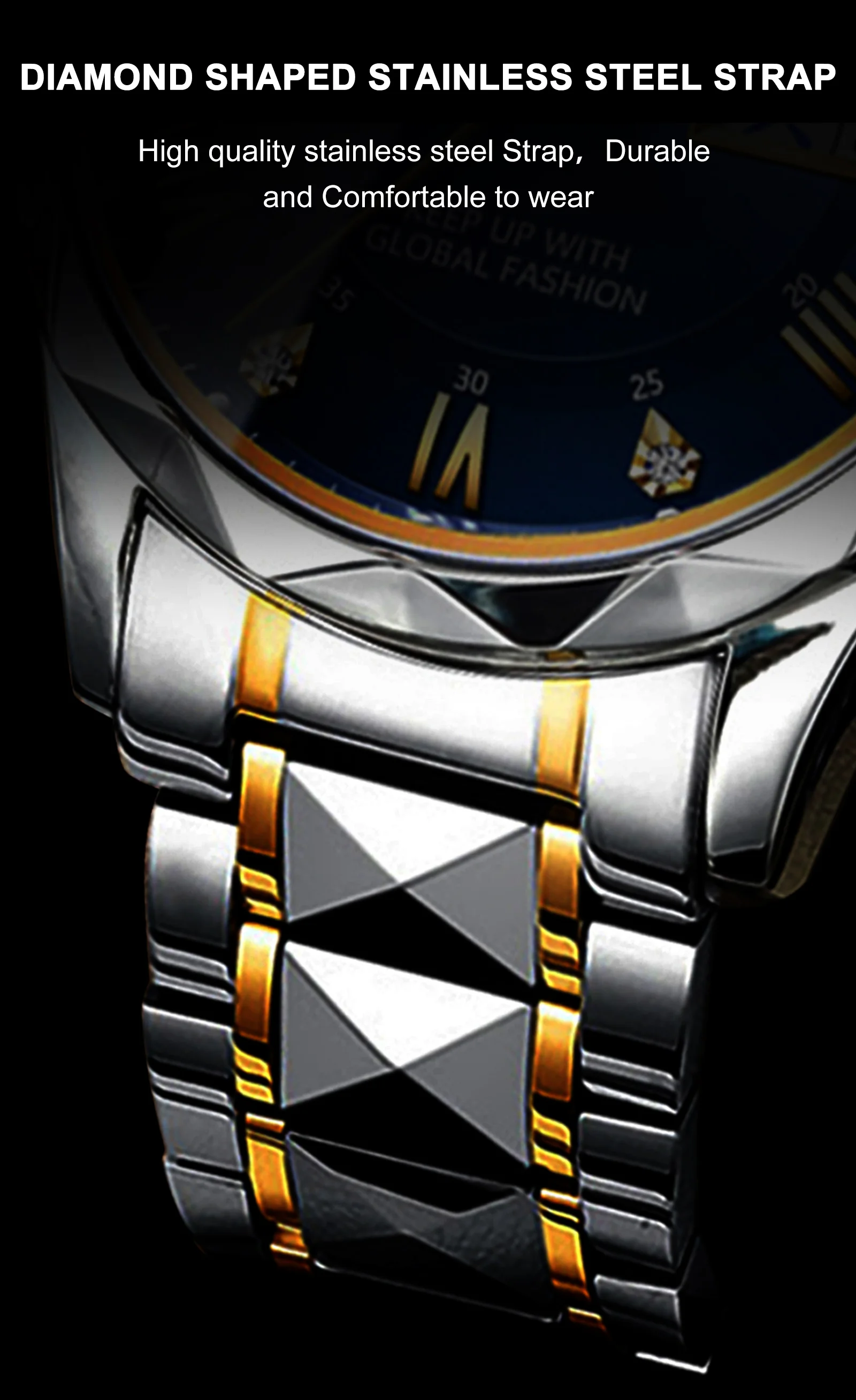 Relojes de pulsera de lujo impermeables, reloj de cuarzo de acero inoxidable para hombre, reloj masculino de marca superior