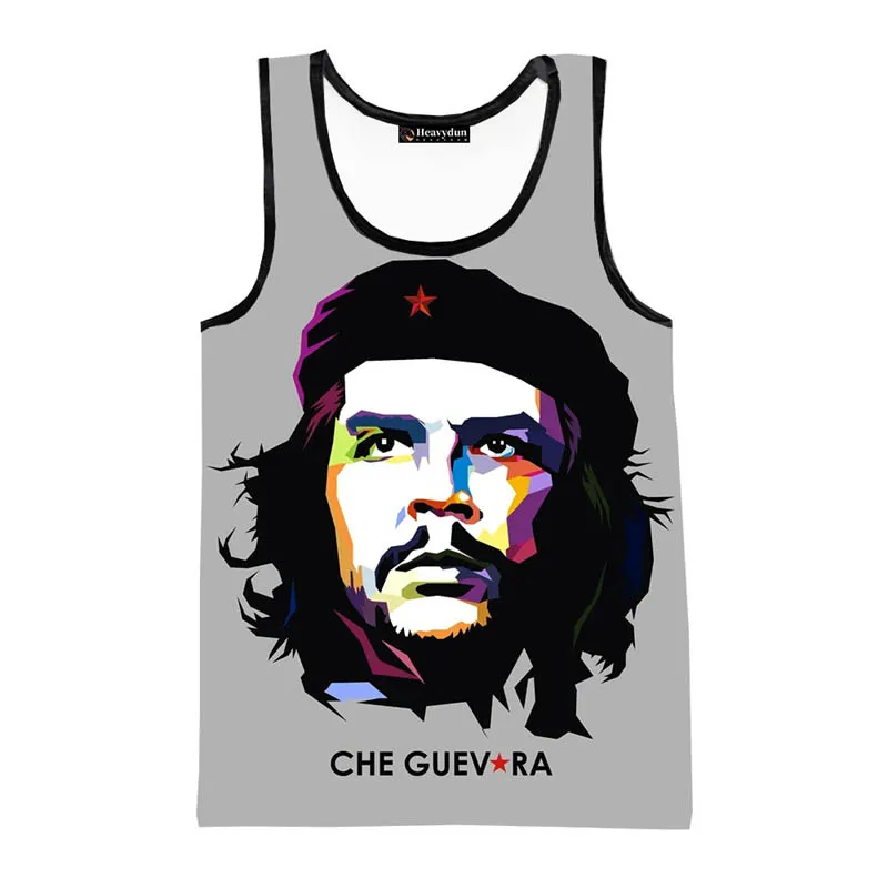 

2024 Che Guevar 3D Print Tank Tops Men's Clothing Retro Casual Streetwear Quick-drying Sleeveless Shirts Women Ropa Hombre