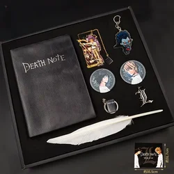 Anime - Inspired Death Note Cosplay Feather Pen Notebook - Perfect for Journaling & Note - Taking (8pcs Set - Small)