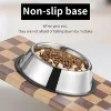 Pet Dog Cat Stainless Steel Bowl Pet Feeding Bowl Cat and Dog Drinking Bowl Metal Feeder Bowl Durable Easy To Clean 6 Sizes 3