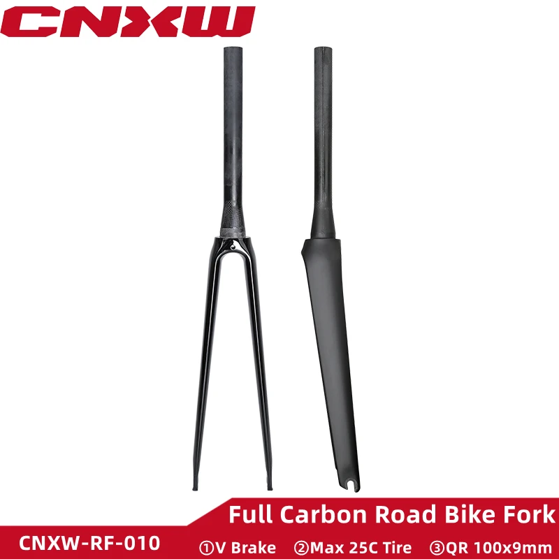 700c Tapered Carbon Fiber Fork Carbon Fork Road Bike 700c Qr Full