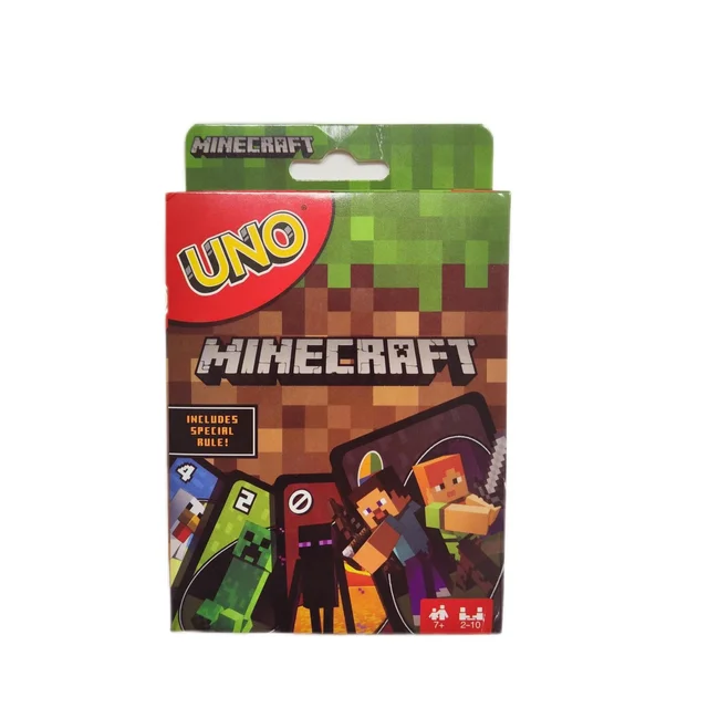 بيع جديد MINECRAFT World Home Entertainment المحمولة الكلاسيكية UNO سوليتير Uno النحاس ورقة أرواق لعب اللعب هدايا عيد الميلاد 1