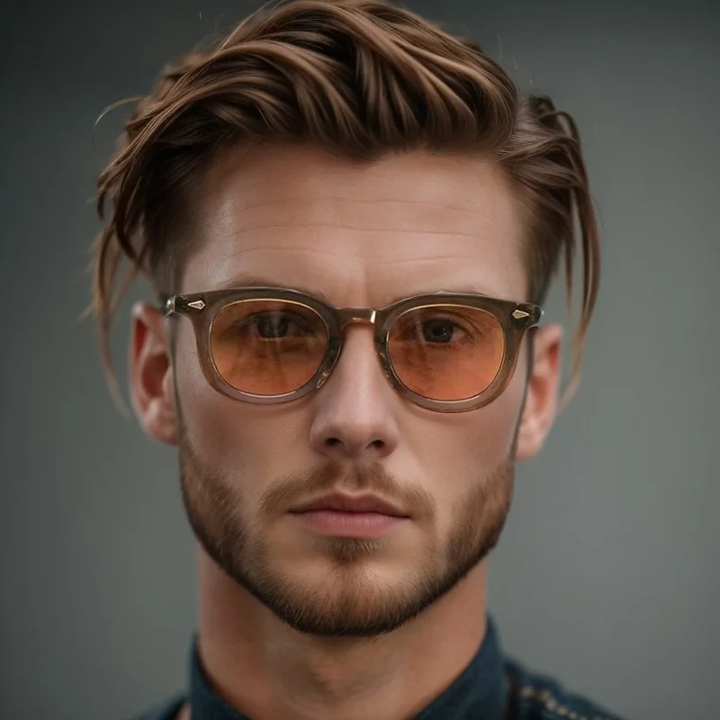 Retro Runde Männer Sonnenbrille Mode Klare Ozean Objektiv Shades UV400 Frauen Trend Nieten Gläser