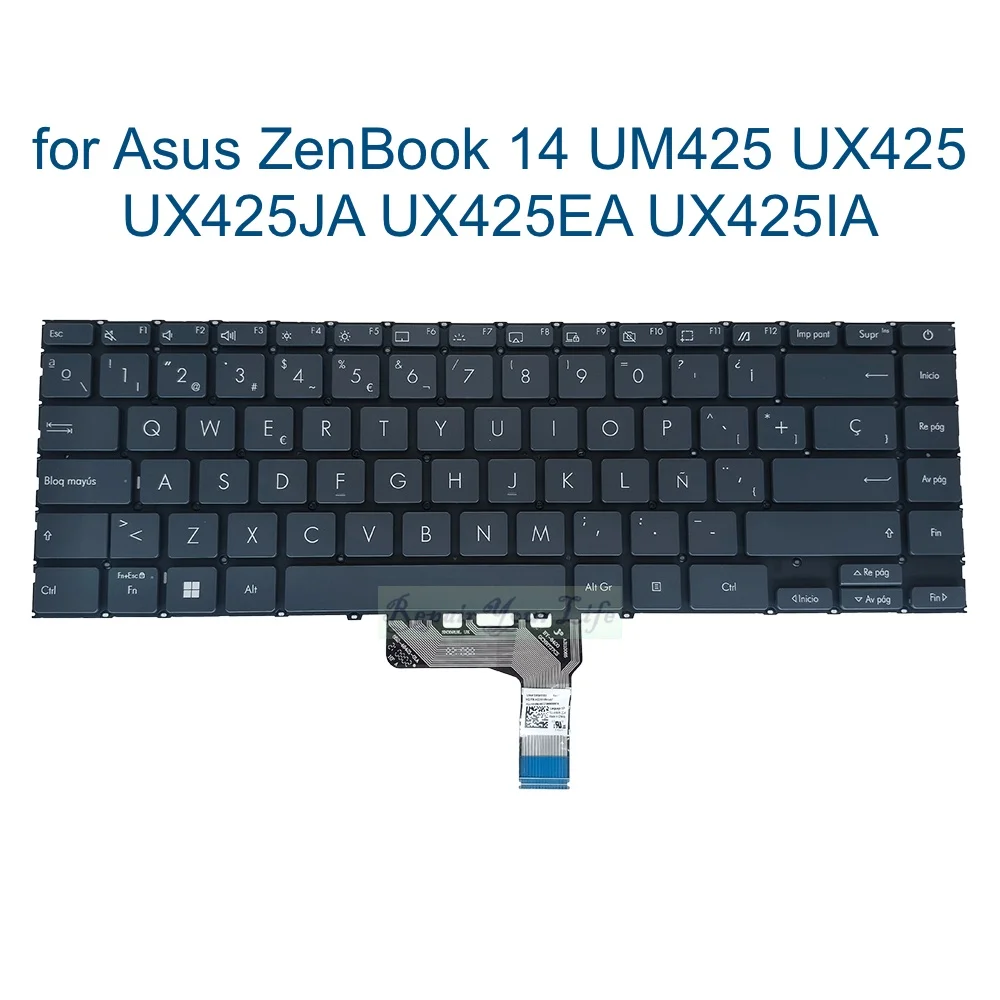 Teclado Retroiluminado para Asus Zenbook 14 Espanhol la Pt-po Reino Unido Português Ux425 Ux425j Ux425ja Ux425e Ux425ea Ux425ia Sn3591bl - Imagem 3
