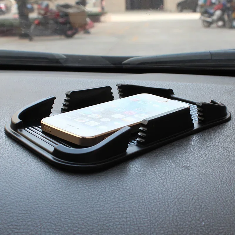 Double card type Silicone Anti-skid Mat Car Dashboard Pad Phone Holder For IPhone Samsung GPS Navigator