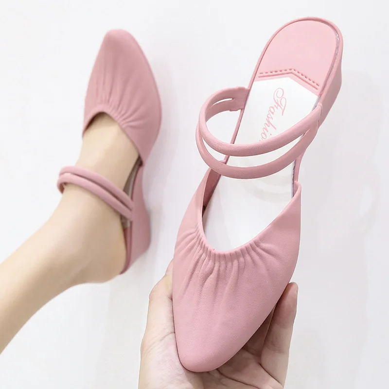 

Two-Wear Sandals Female Summer Fashion Outside Wear Net Red Everything Casual Non-slip Thick Soled Beach Outing Single Shoes