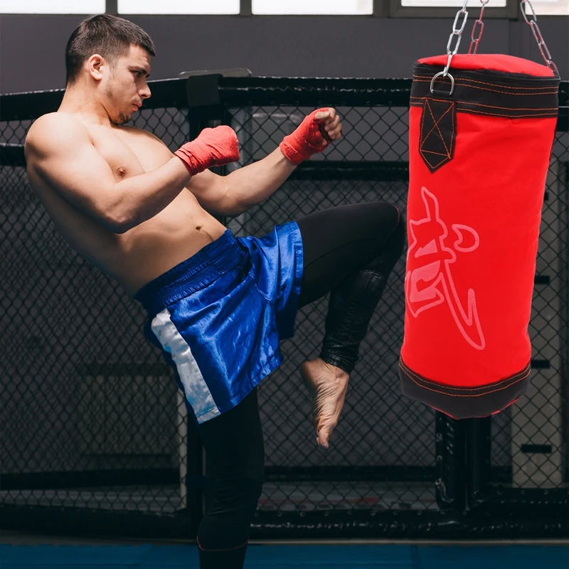 Unfilled Heavy Boxing Bag Hanging Punching Bags Kung Fu Taekwondo Kick Sandbag Karate Fitness Training Column Stress Relief boxing punching bag
