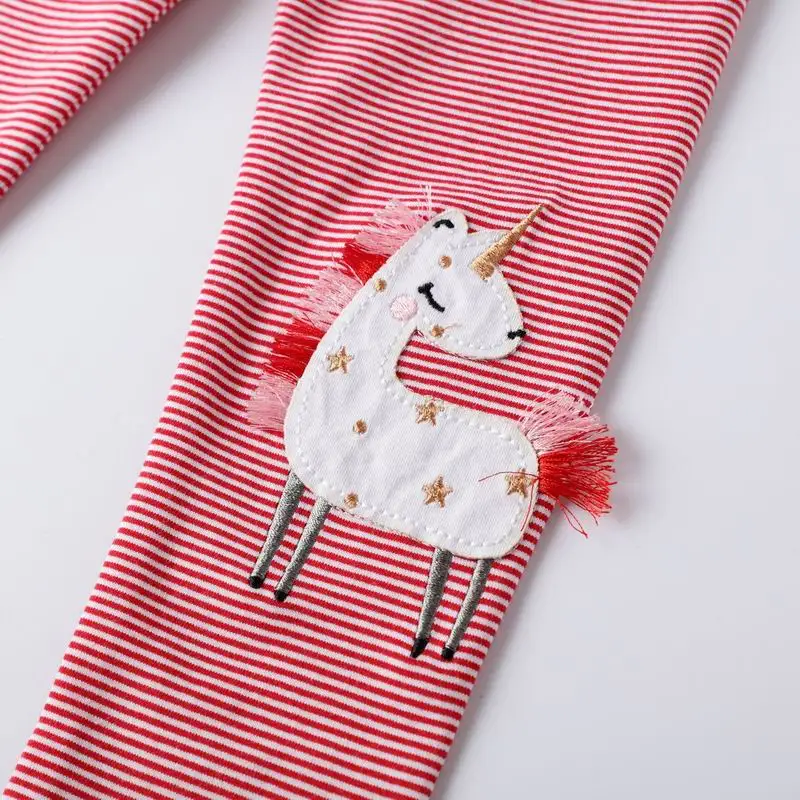 1Pcs Girls Leggings Pants Unicorns and Hamster Embroidery Children's Clothing Skinny Baby Pencil Pants Baby Leggings