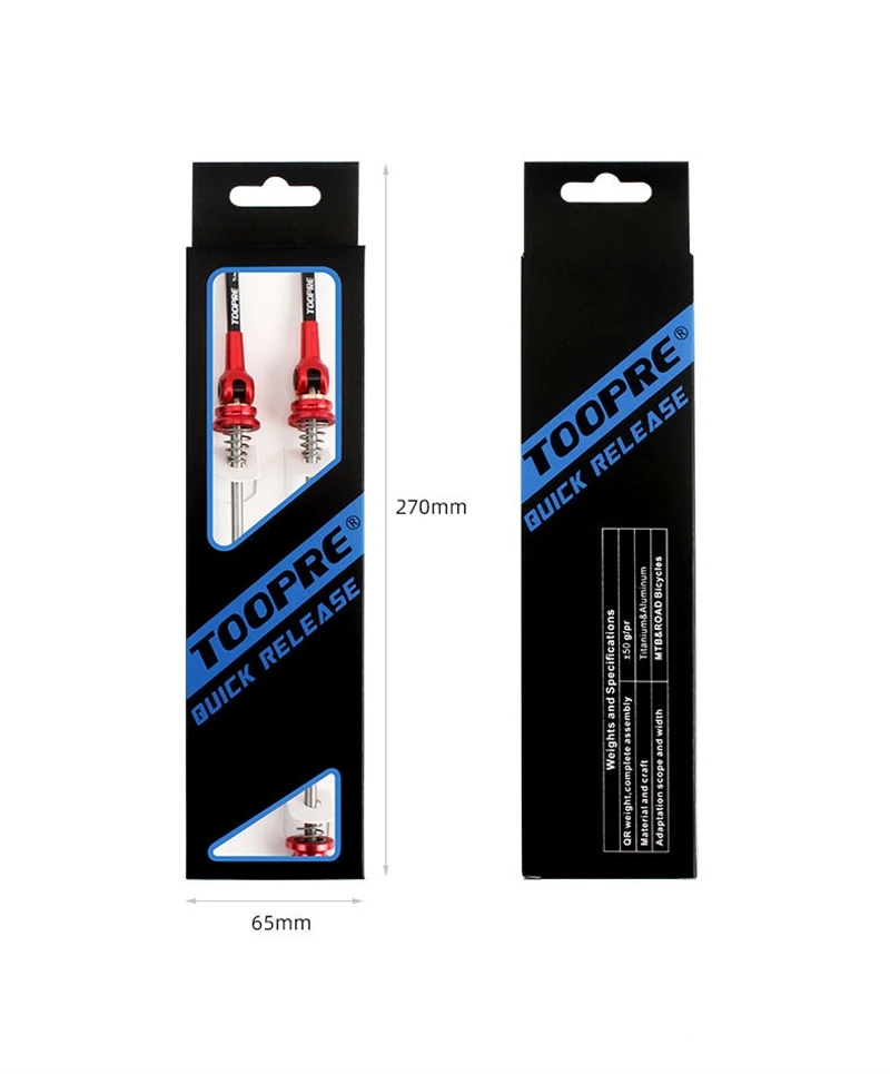 TOOPRE Fahrrad TC4 Titanlegierung Schnellspanner MTB Rennrad Allgemein Ultraleicht Für 100mm 130/150mm Nabe – Detail 11