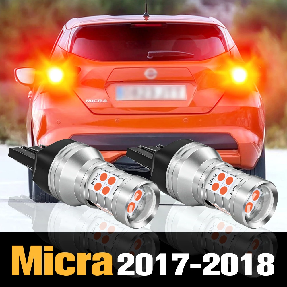 

2pcs Canbus LED Brake Light Lamp Accessories For Nissan Micra 2017 2018