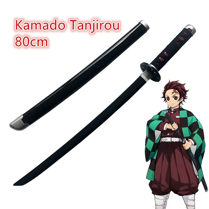 80cm Demon Slayer Sword Weapon Hashibira Inosuke Cosplay Sword 1:1 Anime Ninja Knife wood toy cosplay sword cosplay prop cosplay toy