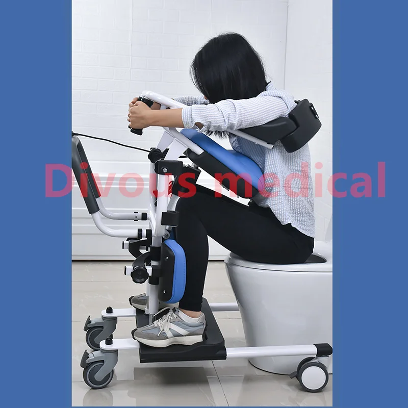New product Electric Patient Transfer Lift Wheelchair Multi-Function Lift Car Seat Commode toilet Chair Elderly Handicapped 2