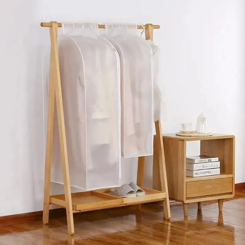 Clothes Dustproof Bag Hanging Storage Bag 1pc Garment Clothes Cover Protector Lightweight Closet Storage Bags Translucent Dustproof Waterproof Hanging Storage Bag
