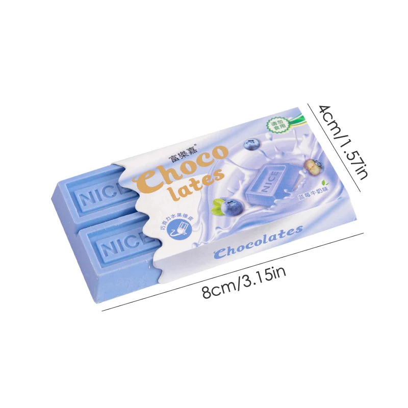 Novelty Candy Color Chocolate Rubber Eraser Kawaii Erasers Office School Supplies Stationery Kids Students Cool Prizes