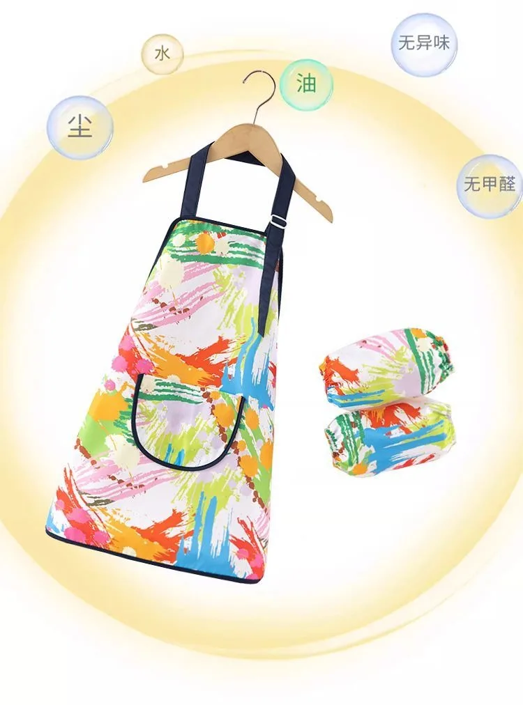 Kids Painting Smocks Waterproof Art Color Apron For Children Painting Aprons Sleeveless Dressing Cloth School Studying Uniforms