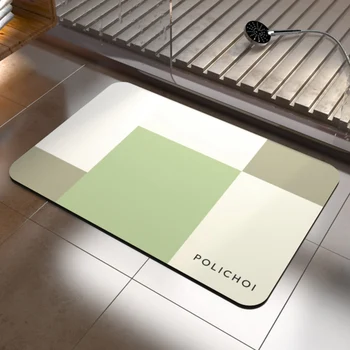 럭셔리 스톤 목욕 매트 발 매트, 규조토 흡수성 욕실 러그, 미끄럼 방지 방 러그, 변기 카펫, 빠른 건조 도어매트