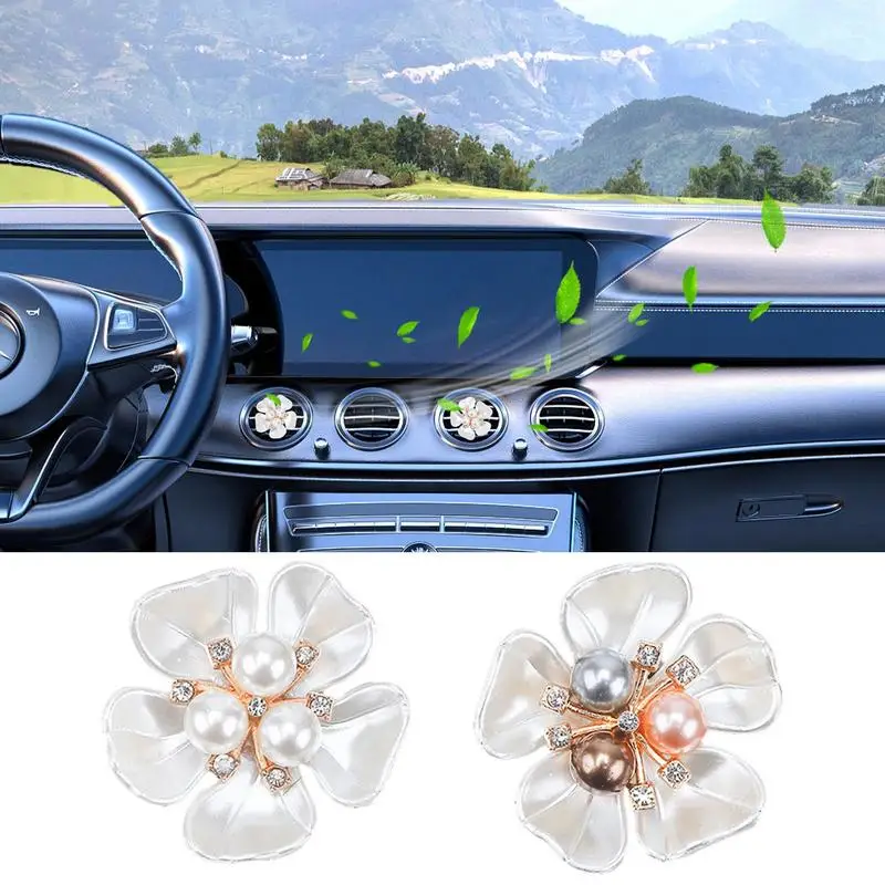 

Air Conditioning Outlet Vent Clip Pearl Petals Aromatherapy Stylish Car Interior Decor For Air Vents Car Air Outlets Condioner