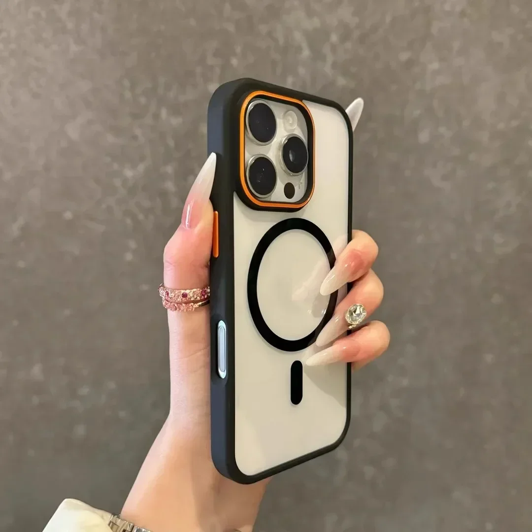Premium Magnetic Wireless Charger with Shockproof Clear Back Cover