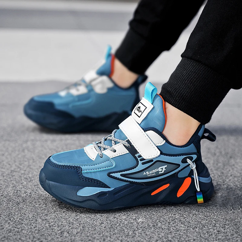 

All Seasons Kids Sneakers Leather Waterproof Casual Shoes for Boys Outdoor Sports Running Childrens Girls Tennis Shoes